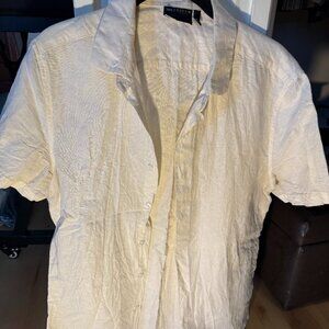 ASOS men's linen short sleeve button down S